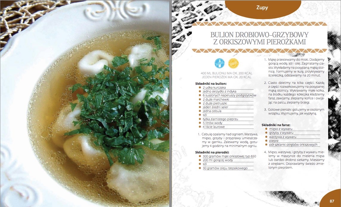 przepis bulion drobiowo grzybowy z pierożkami