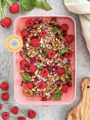 Szybka wegańska sałatka, odżywcza i bogata w polifenole i antyoksydanty. Gotowa dieta low carb od dietetyka klinicznego.