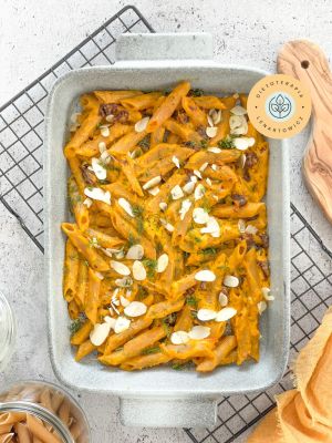 Kolacja na ciepło z piekarnika, pomysł na zdrowy posiłek dla osób na redukcji i dzieci z otyłością.