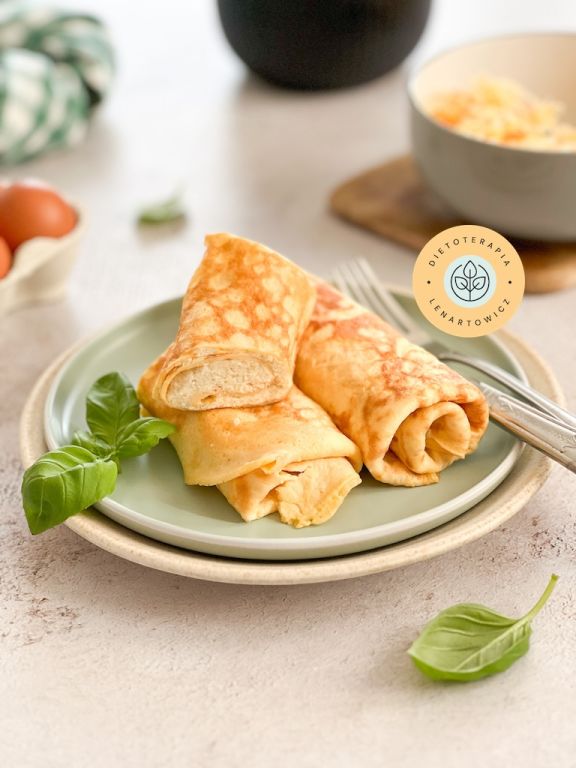 Połączenie naleśników z pierogami ruskimi, pomysł na kolację LOW CARB.