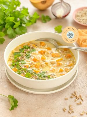 Ciepła kolacja na szybko w stylu orientalnym, pomysł na zdrowy posiłek o niskim indeksie glikemicznym.