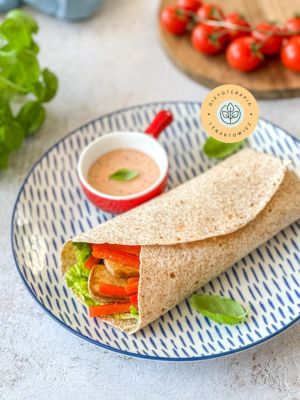 Zdrowa kolacja wegetariańska, posiłek o niskim indeksie glikemicznym od dietetyk klinicznego.