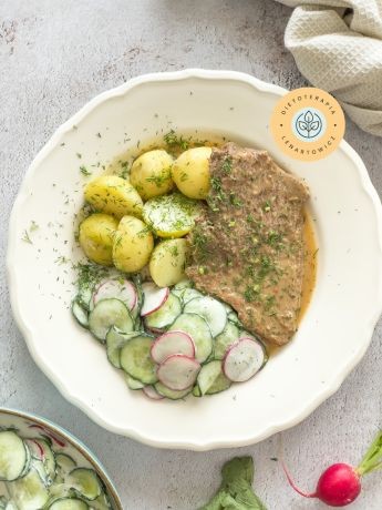 Zdrowy obiad dla caÅej rodziny, tradycyjne polskie danie, bogate w Å¼elazo. Przepis w gotowej diecie o niskim indeksie glikemicznym.